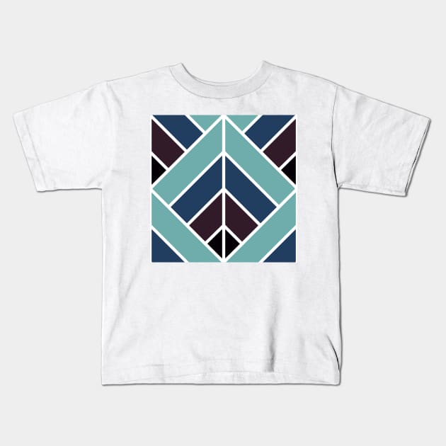 Geometric Pattern: Art Deco Diamond: Midnight Kids T-Shirt by Red Wolf